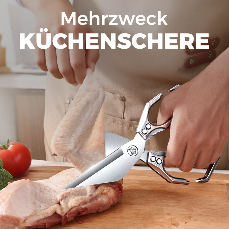 Seattleget Küchenschere Multifunktion – Edelstahl, Für Fleisch, Geflügel & Nüsse | 23,5 Cm