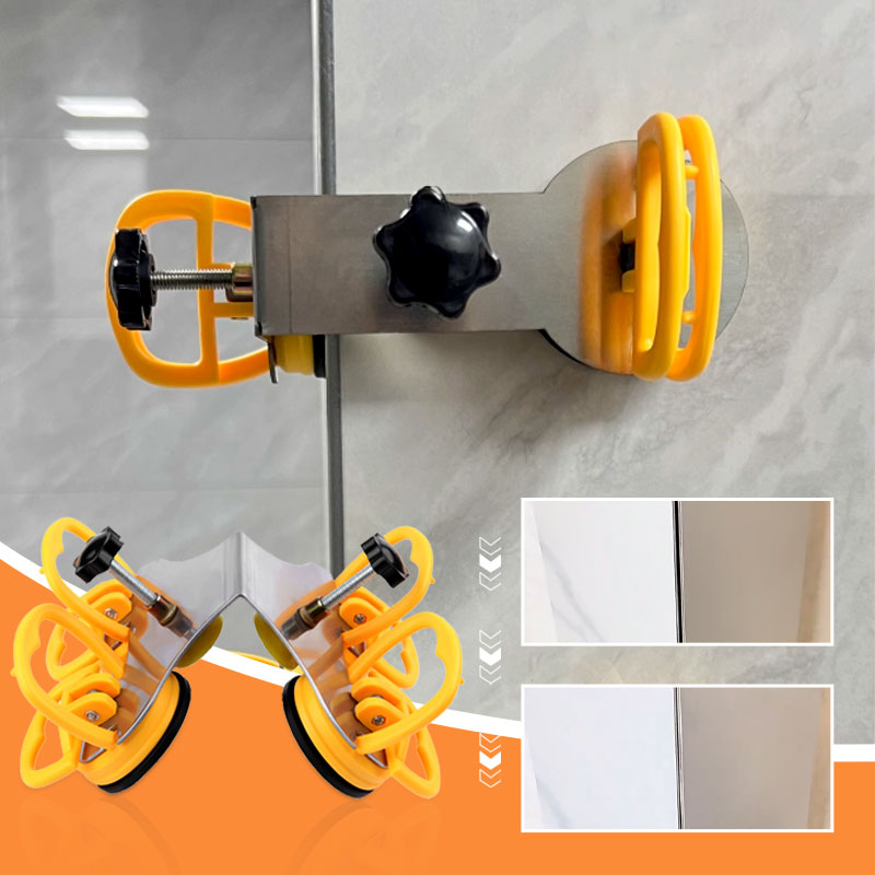 ＡＷＨＡＯ Nahtsetzer Mit Vakuum-Saugnäpfen – 90° Arbeitsplatten-Nahtsetzer, Rechtwinklig, Doppelter Saugnapf – Für Marmor, Fliesen & Glas