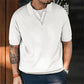 Herren Vintage Lose Revers Kurzärmeliges Top