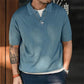 Herren Vintage Lose Revers Kurzärmeliges Top