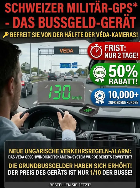 Bleiben Sie sicher unterwegs – Echtzeit-Geschwindigkeitsanzeige direkt auf Ihrer Windschutzscheibe! Nie mehr Bußgelder – Präzise Geschwindigkeitswarnungen für Ihre entspannte Fahrt!