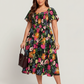 ⏰Sommer Heißer Verkauf 70% RABATT💃Geblümtes Smock-Kleid mit eckigem Ausschnitt und Taschen