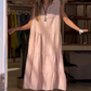 👗62% Rabatt🌸Ärmelloses, gestuftes langes Damenkleid mit V-Ausschnitt und Knöpfen