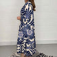 Lässiges, bedrucktes, lockeres Damenkleid