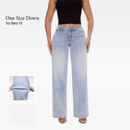 Lockere Jeans mit mittelhohem bis niedrigem Bund