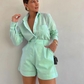 💕Eleganter Zweiteiler für Damen: Langarmshirt & Shorts