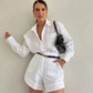 💕Eleganter Zweiteiler für Damen: Langarmshirt & Shorts