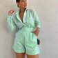 💕Eleganter Zweiteiler für Damen: Langarmshirt & Shorts