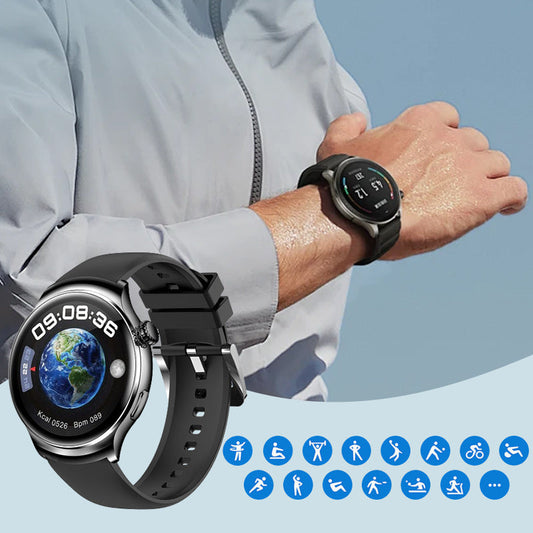 🔥Multifunktionale runde Sport-Smartwatch