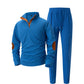 Herren lässiges Set aus Strick-Sweatshirt mit Halbzipper und Hose