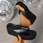 💥Damen Flip-Flops mit dicken Sohlen und Pailletten