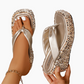 💥Damen Flip-Flops mit dicken Sohlen und Pailletten