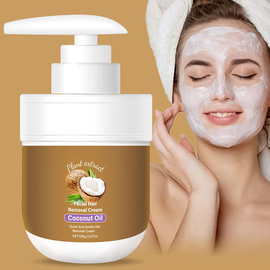 🎊 Neujahrsangebot: 50% auf alle Produkte ✨ Gesichts-Enthaarungscreme mit Kokosöl – Sanfte & effektive Haarentfernung