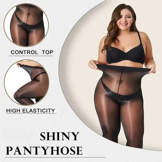 Glänzende Durchsichtige Strumpfhose für Damen