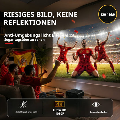 ⚽️⚽️Mega-WM-Angebot – 49 % RABATT und versandkostenfrei!🔥Hintergrundbeleuchtete Projektionsleinwand (16:9)🎥✨