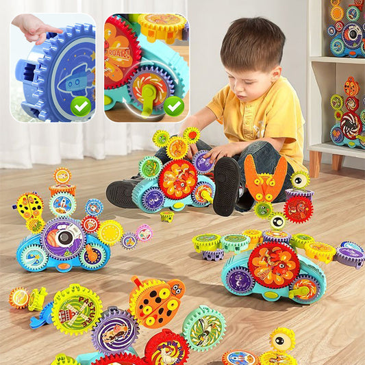 ✨✨Lassen Sie Ihr Kind kreativ sein. ✨Transforming Gear Elektrisches Bausteinspielzeug