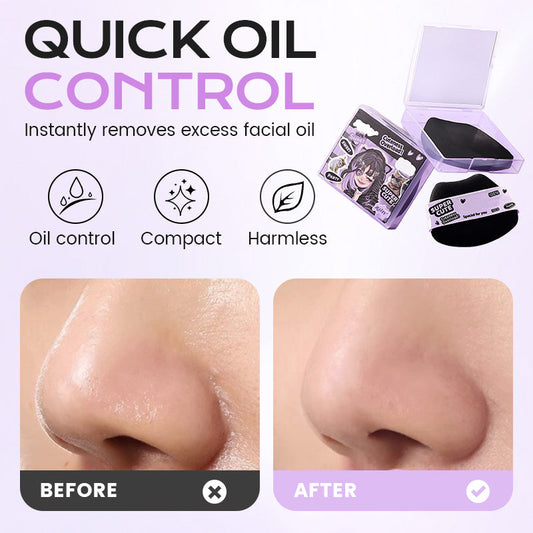 Ölabsorbierendes Papier mit Puderquaste