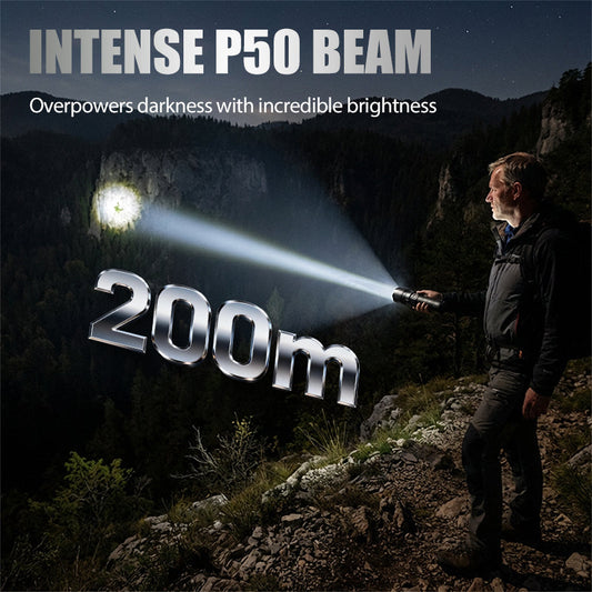 Wiederaufladbare P50 LED-Taschenlampe mit einstellbarem Zoom