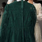 🔥Solange der Vorrat reicht 50 % Rabatt!🎉Vintage besticktes Kleid mit Laternenärmeln