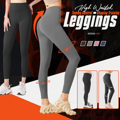Leggings de treino modeladoras com cintura alta e efeito liso na barriga
