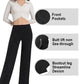 Damen-Freizeit-Yogahose mit hohem Bund aus Stretchmaterial in Uni-Farbe
