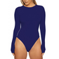 Langärmeliger Stretch-Body mit Rundhalsausschnitt für Damen