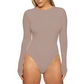 Langärmeliger Stretch-Body mit Rundhalsausschnitt für Damen