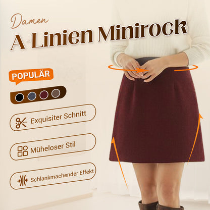 Damen hoch taillierter A-Linien Minirock