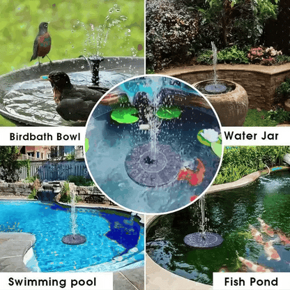 Solarbetriebener schwimmender Springbrunnen