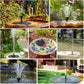 Solarbetriebener schwimmender Springbrunnen