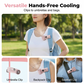 Tragbarer Clip-Ventilator mit LED-Anzeige
