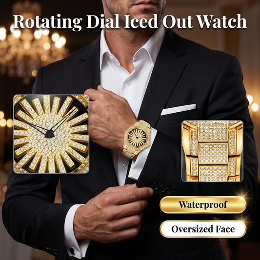 ⌚ LIMITIERTES ANGEBOT: 61% RABATT+versandkostenfrei! 💎 Herrenuhr mit drehbarer Lünette – Vollbesetzt mit funkelnden Steinen & Präzises Quarzwerk ✨