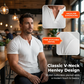 Einfarbiges Slim-Fit-Henley-Shirt für Herren