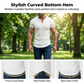Einfarbiges Slim-Fit-Henley-Shirt für Herren