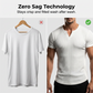 Einfarbiges Slim-Fit-Henley-Shirt für Herren
