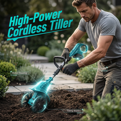 Kabellose elektrische Gartenfräse und Kultivator