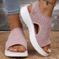 👡 Atmungsaktive Plateau-Sandalen aus Strick für Damen – leicht & komfortabel