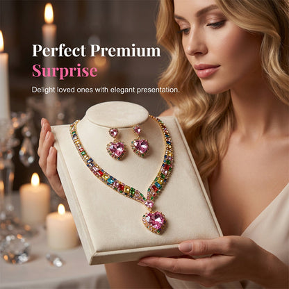 💖 50% RABATT! ⏰ Funkelndes Herz-Halsketten & Ohrringe Set – Kristallbesetzt, zeitlos elegant & perfekt als Geschenk für besondere Momente – strahlt an jedem Tag und bei festlichen Anlässen ✨