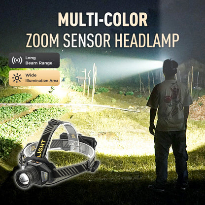 Mehrfarbiger Scheinwerfer mit Zoom-Sensor