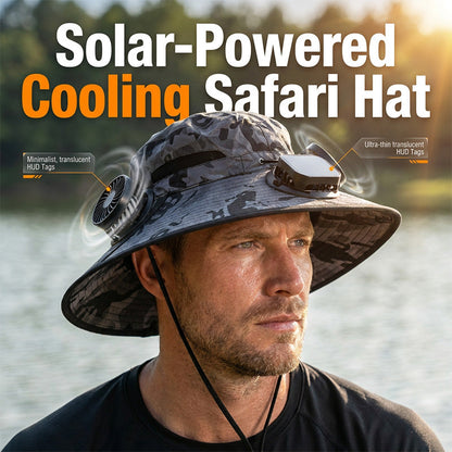 Sommerlicher, kühlender Solarventilator-Hut