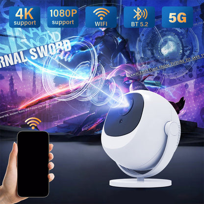 Tragbarer 360°-Smart-HD-Projektor